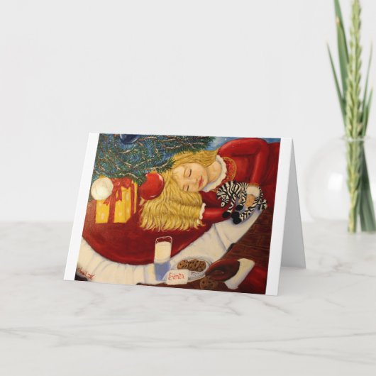 サンタを通してクリスマスカード- EDSの認識度--を注目します シーズンカード (正面)