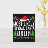 サンタを「ブラフ」って呼ぶのが一番面白い家族 カード (黄色い花)