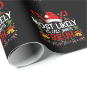 サンタを「Bruh」って呼ぶのが一番面白いクリスマス ラッピングペーパー (ロールコーナー)