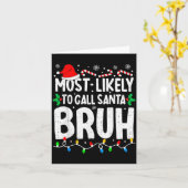 サンタをBruh Boyと呼ぶのが最も似合う面白いマッチング カード (黄色い花)