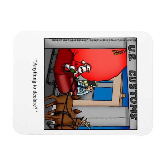 サンタアおもしろいットカスタムズユーモアマグネットギフト マグネット (横)