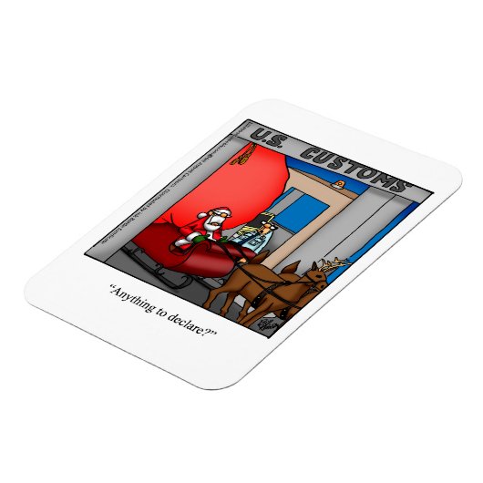 サンタアおもしろいットカスタムズユーモアマグネットギフト マグネット (左側)