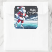 サンタアイススケートで滑るアットウィンターフェスト スクエアシール (バッグ)