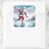 サンタアイススケートで滑るインウィンターブリス スクエアシール (バッグ)