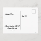 サンタアイススケートで滑るサイケデリックカラー シーズンポストカード (裏面)