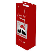 サンタアイン来ズドリンクアップワインボトル抱き枕 ワインギフトバッグ (正面アングル)