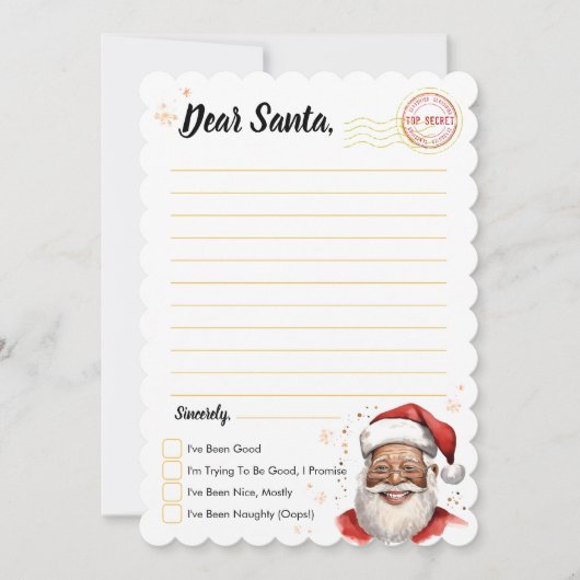 サンタアクティビティへの手紙DIY子供へクリスマス 招待状 (正面)