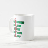 サンタアクロスティッククリスマスホリデーフェスティバル応援メール コーヒーマグカップ (正面左)
