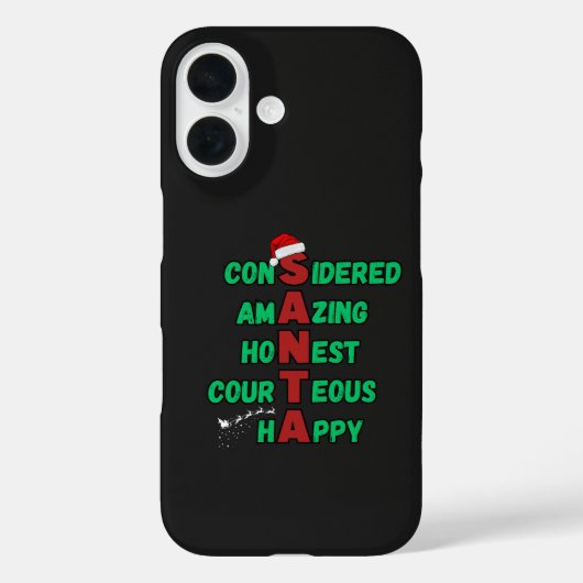 サンタアクロスティッククリスマスホリデーフェスティバル応援メール Case-Mate iPhoneケース (裏面)
