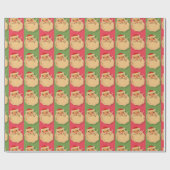 サンタアッシュトレイヴィンテージクリスマスラップ ラッピングペーパー (フラット)