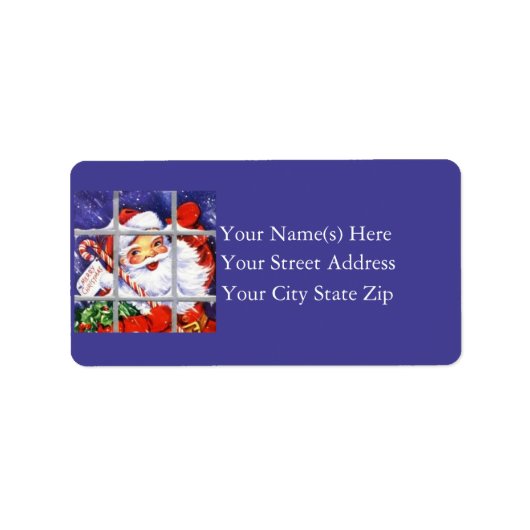 サンタアットザウィンドヴィンテージクリスマス ラベル (正面)