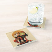 サンタアットザグローブ ガラスコースター (アングル)