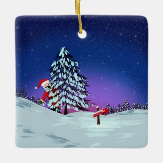 サンタアットザノースポール セラミックオーナメント (正面)
