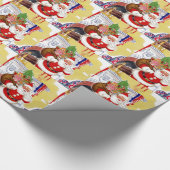 サンタアットザ暖炉にとってのおもちゃ ラッピングペーパー (角)