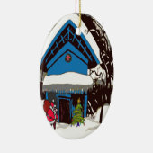 サンタアットスイスシャレー セラミックオーナメント (右)