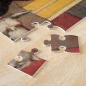 サンタアットフィアレスウィズパピーズヴィンテージレトロ ジグソーパズル (側面)