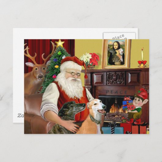 サンタアットホームグレイハウンズ(2) シーズンポストカード (正面/裏面)