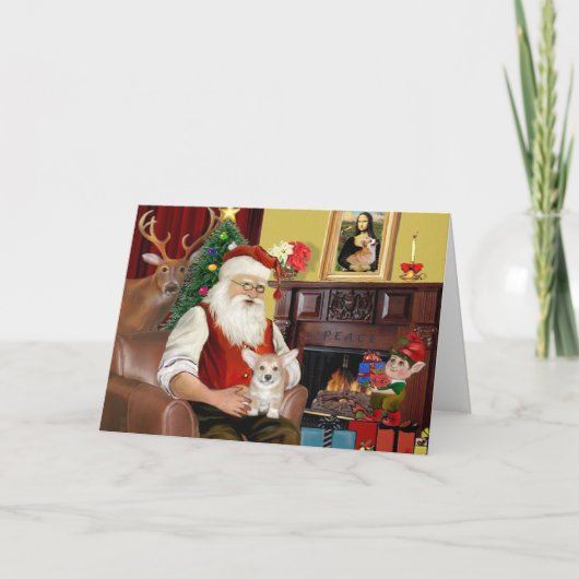 サンタアットホーム – ウェルシュコーギーカップ シーズンカード (正面)