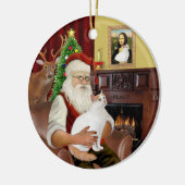 サンタアットホーム – ターキッシュヴァンキャット セラミックオーナメント (左)