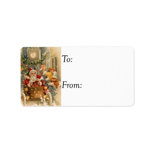 サンタアットミッドナイトヴィンテージギフトラベル ラベル (正面)