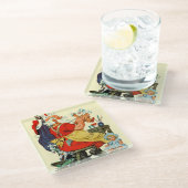 サンタアットワーク ガラスコースター (アングル)