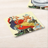 サンタアットワーク スクエアペーパーコースター (アングル)