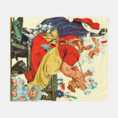 サンタアットワーク フリースブランケット (正面(横))