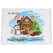 サンタアド・チャイルドの名前から北極 ラージペーパーバッグ (正面)