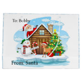 サンタアド・チャイルドの名前から北極 ラージペーパーバッグ (裏面)