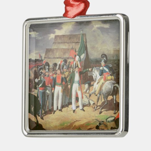 サンタアナはスペインのな軍隊に挑みます メタルオーナメント (左)
