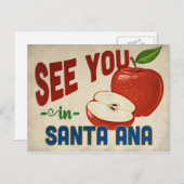 サンタアナカリフォルニアアップル – ヴィンテージ旅行 ポストカード (正面/裏面)