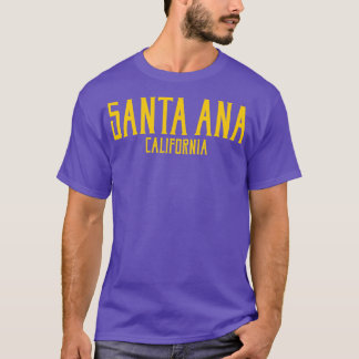 サンタアナカリフォルニアCAヴィンテージ文字アンバープリント Tシャツ
