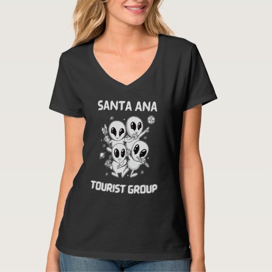 サンタアナ先住民プライドエイリアンおもしろい州観光客S Tシャツ (正面)