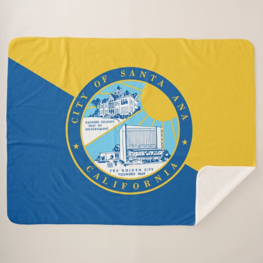 サンタアナ州旗（カリフォルニア州） シェルパブランケット (正面(横))
