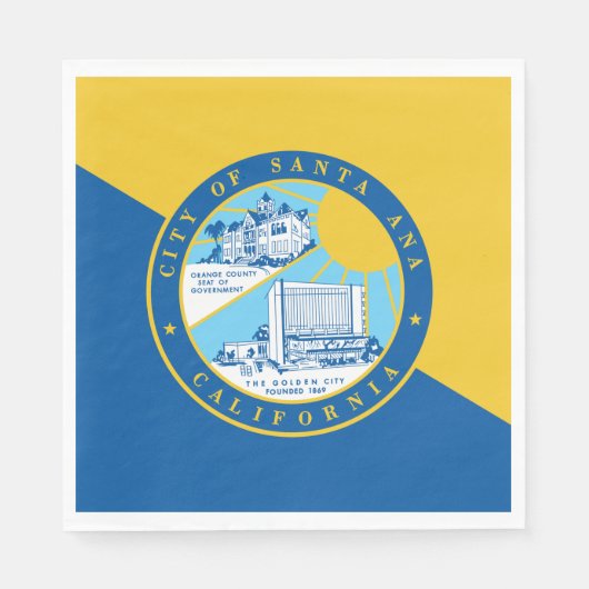 サンタアナ州旗(カリフォルニア州) スタンダードランチョンナプキン (正面)