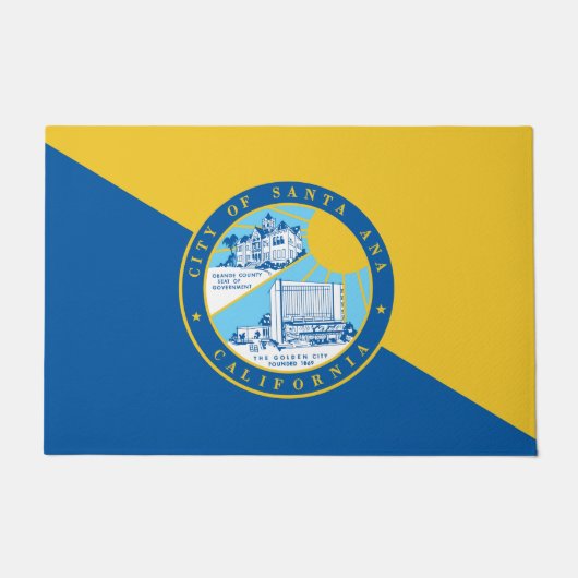 サンタアナ州旗（カリフォルニア州） ドアマット (正面)