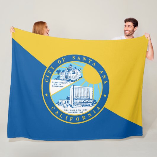 サンタアナ州旗（カリフォルニア州） フリースブランケット (インサイチュ)