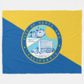 サンタアナ州旗（カリフォルニア州） フリースブランケット (正面(横))