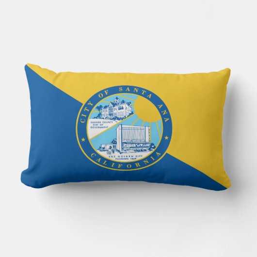 サンタアナ州旗（カリフォルニア州） ランバークッション (正面)