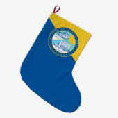 サンタアナ州旗(カリフォルニア州) ラージクリスマスストッキング (正面 (吊り時))