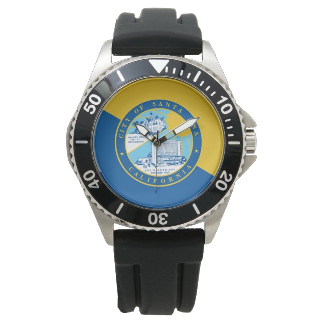 サンタアナ州旗（カリフォルニア州） 腕時計 (正面)