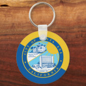 サンタアナ州(カリフォルニア州)市旗キーチェーン キーホルダー (正面)