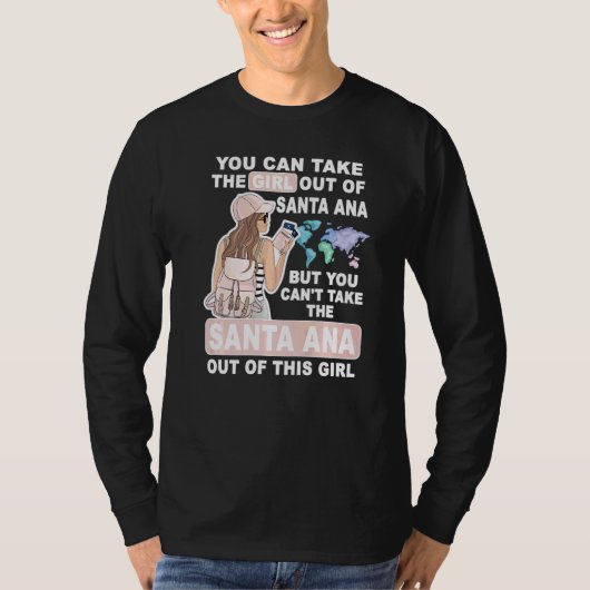サンタアナ市のクールな女の子 サンタアナの娘に誇り Tシャツ (正面)