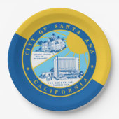 サンタアナ市国旗 ペーパープレート (正面)