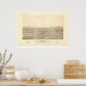 サンタアナ、カリフォルニア州。パノラママップ(1579C) ポスター (キッチン)