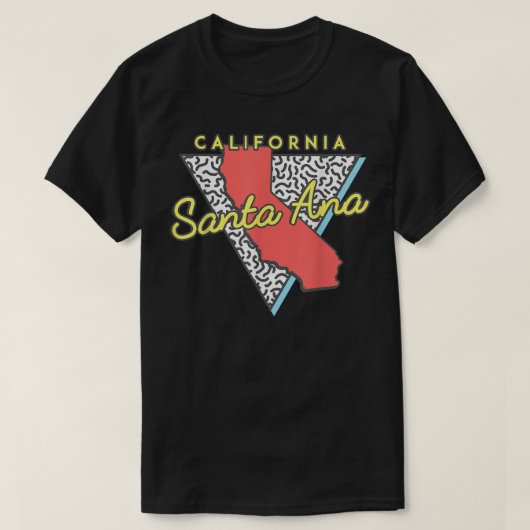 サンタアナ カリフォルニア T レトロ CA お土産 Tシャツ (デザイン正面)