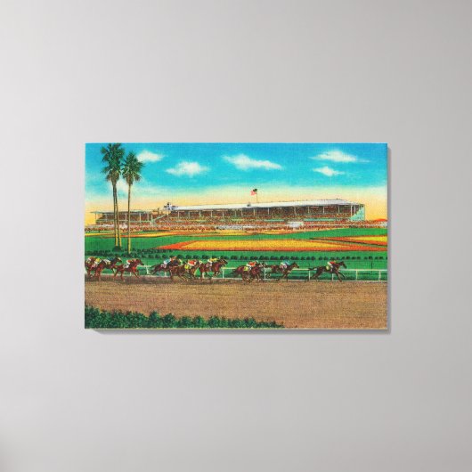 サンタアニタパークホースレースアルカディア(カリフォルニア州) キャンバスプリント (正面)
