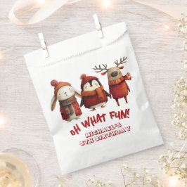 サンタアニマルフェスティバルクリスマスキッズバースデーパーティー フェイバーバッグ