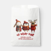サンタアニマルフェスティバルクリスマスキッズバースデーパーティー フェイバーバッグ (正面)