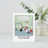 サンタアフター胃バイパス |クリスマスおもしろいクリスマス シーズンポストカード (スタンド正面)